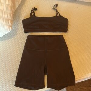 Women's Matching Brown Workout Set